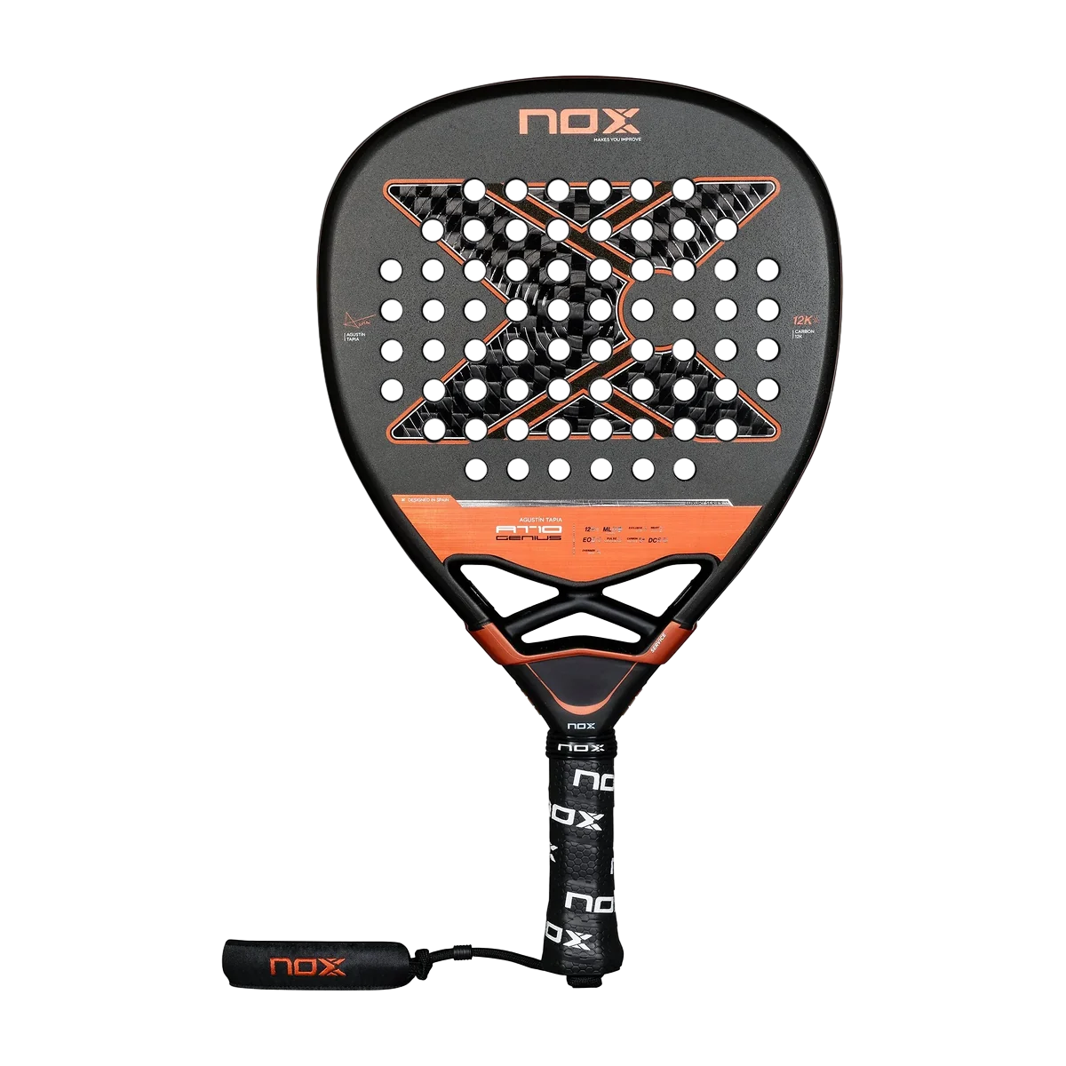 راکت پدل NOX AT10 Genius Attack 12K 2025 نمای روبرو