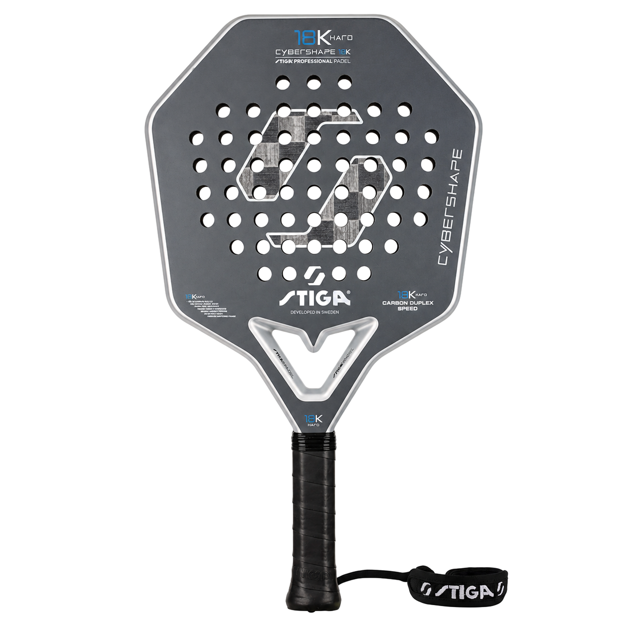 STIGA 18K Hard 2 Cybershape 2026 راکت پدل نمای جلو