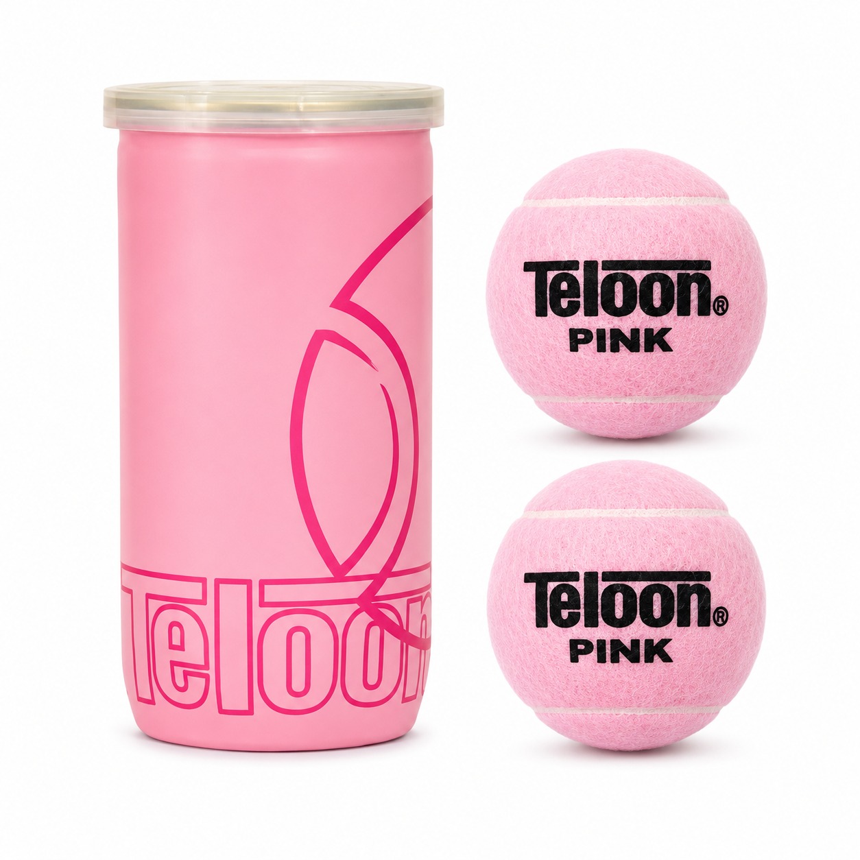 Teloon Pink Tennis Balls توپ تنیس تلون صورتی دو عددی