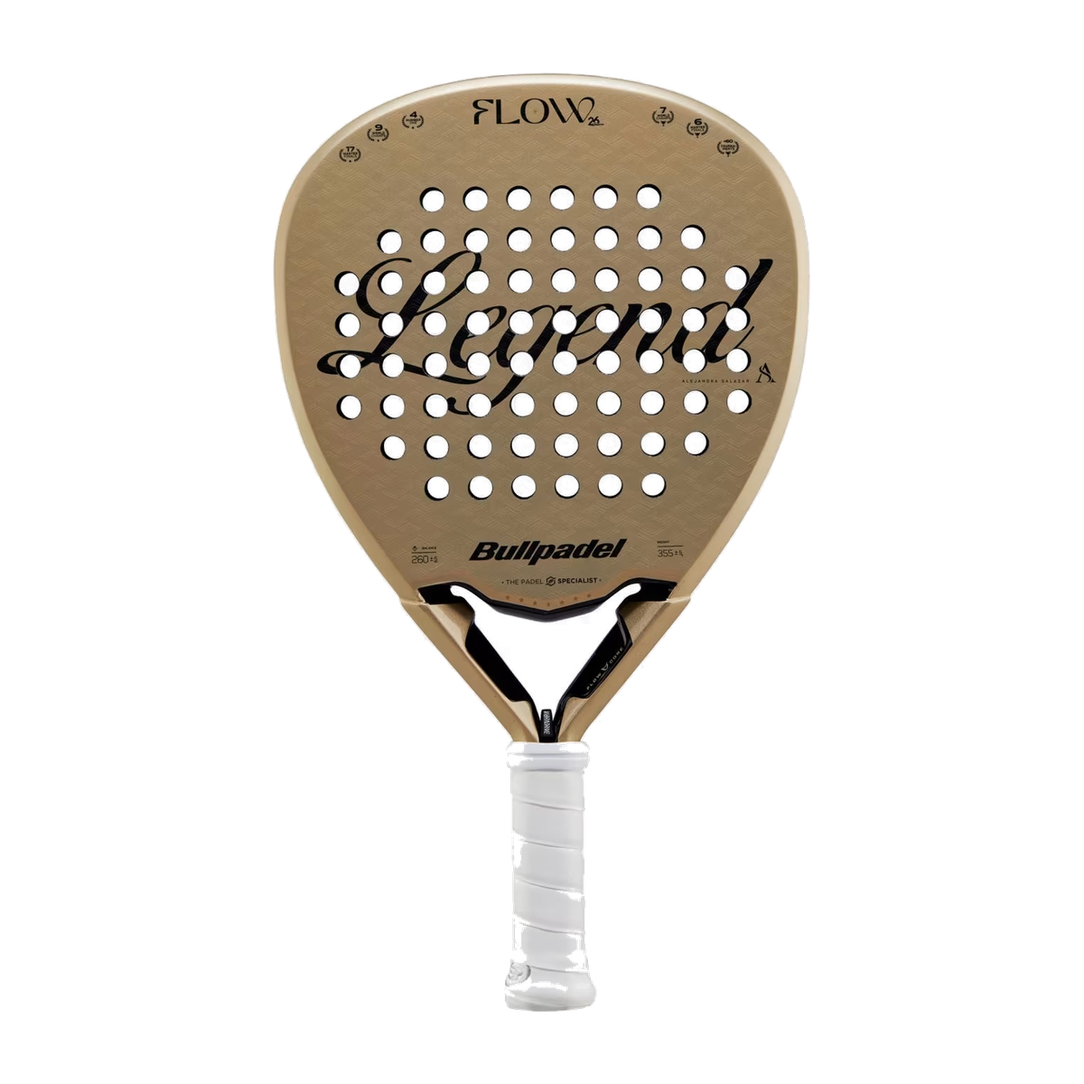 Bullpadel Flow 27 - نمای روبرو راکت پدل زنانه